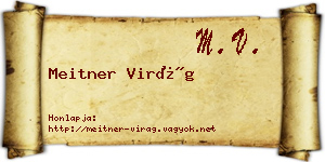 Meitner Virág névjegykártya